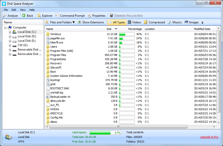 Glary Disk Explorer screenshot Glary Disk Explorer screenshot