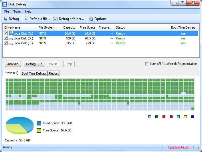 A Powerful Defragmentation Tool to Analyse, Defrag and Optimize Disks