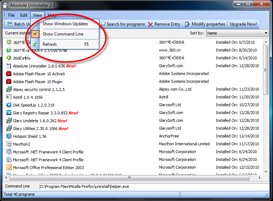 Absolute Uninstaller Screenshots - Show Command Line