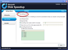 Disk SpeedUp Screenshots - Auto Defrag