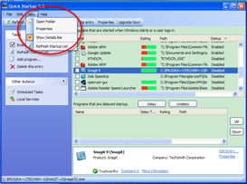 Quick Startup Screenshots - Show Program Details